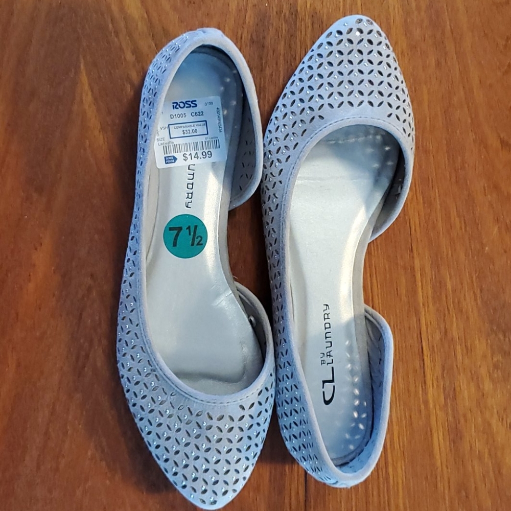 Embellished cutout d'Orsay flats